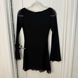 BOAT NECK BACKLESS Mini Dress